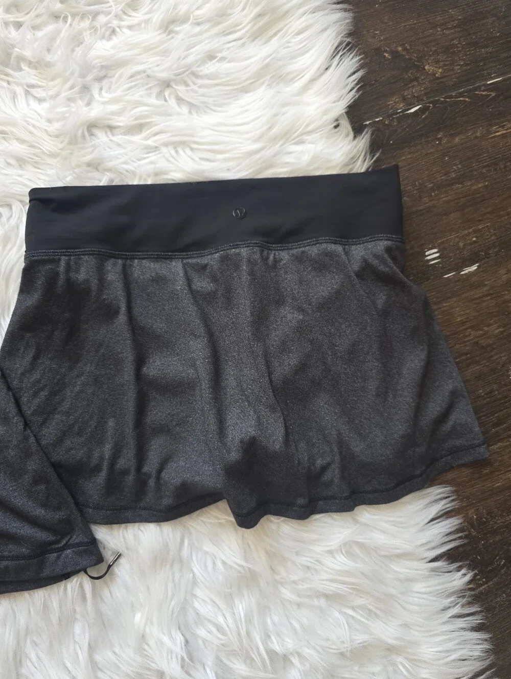 lululemon athletica Black and Charcoal Active Tank Top with Skirt